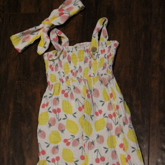 3/$25 🏷 Monkey Bars Fruit Print Outfit Size 12m - Picture 2 of 3